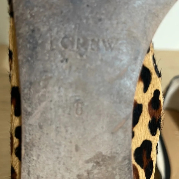 J. Crew Zoey D’Orsay Leopard Print Flats sz 6 - Picture 15 of 16